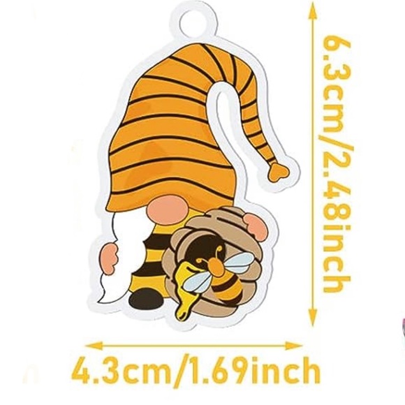 Acrylic Gnome & Bee Earrings - Picture 3 of 6